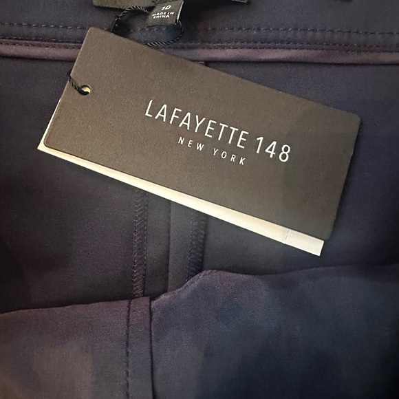 Lafayette 148 Royal Blue  “Manhattan” Step Hem Slim Pants Size 10 New With Tags! - Picture 12 of 12